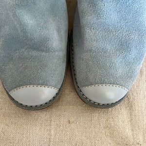 Donald J. Pliner Sky Blue Leather & Suede Loafers‎ Size 7.5